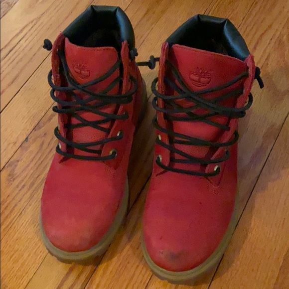 red timbs womens